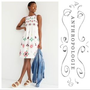 NWT Anthropologie Dolly Embroidered Mini Dress